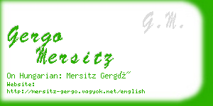 gergo mersitz business card